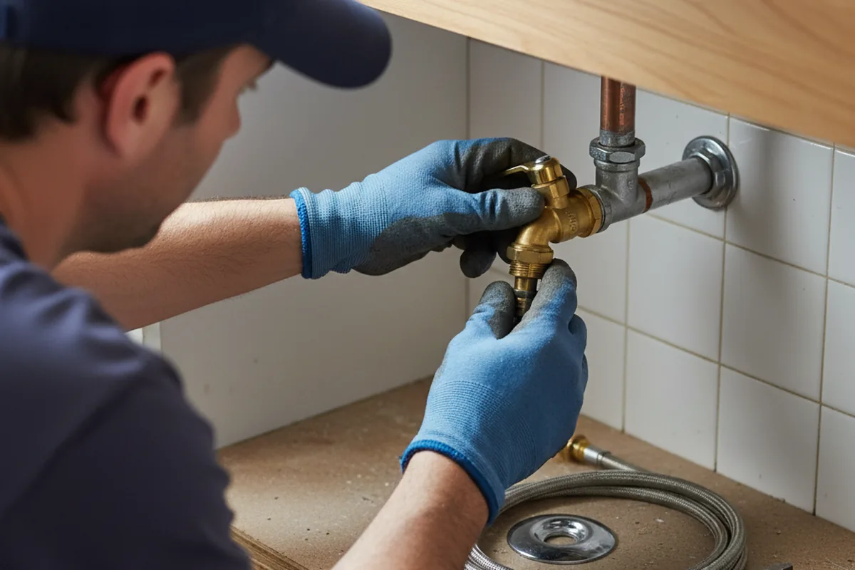 Shutoff valve and fitting work during Faucet and Fixture Repair in Conowingo